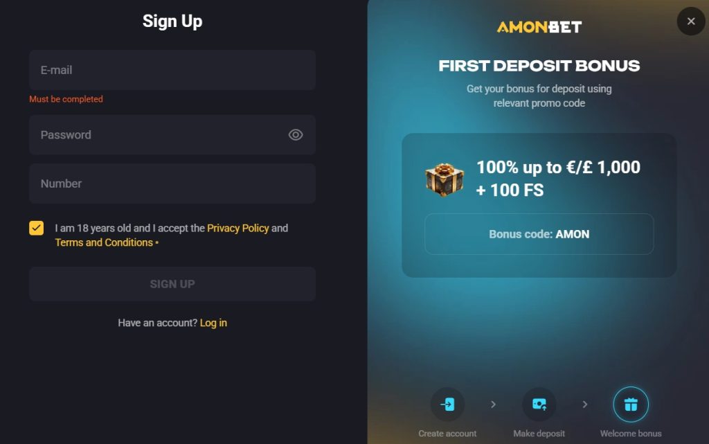 amonbet signup